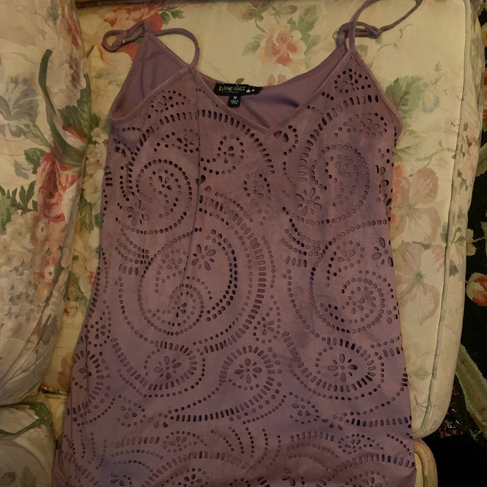 Living Doll size Medium mauve with punched design